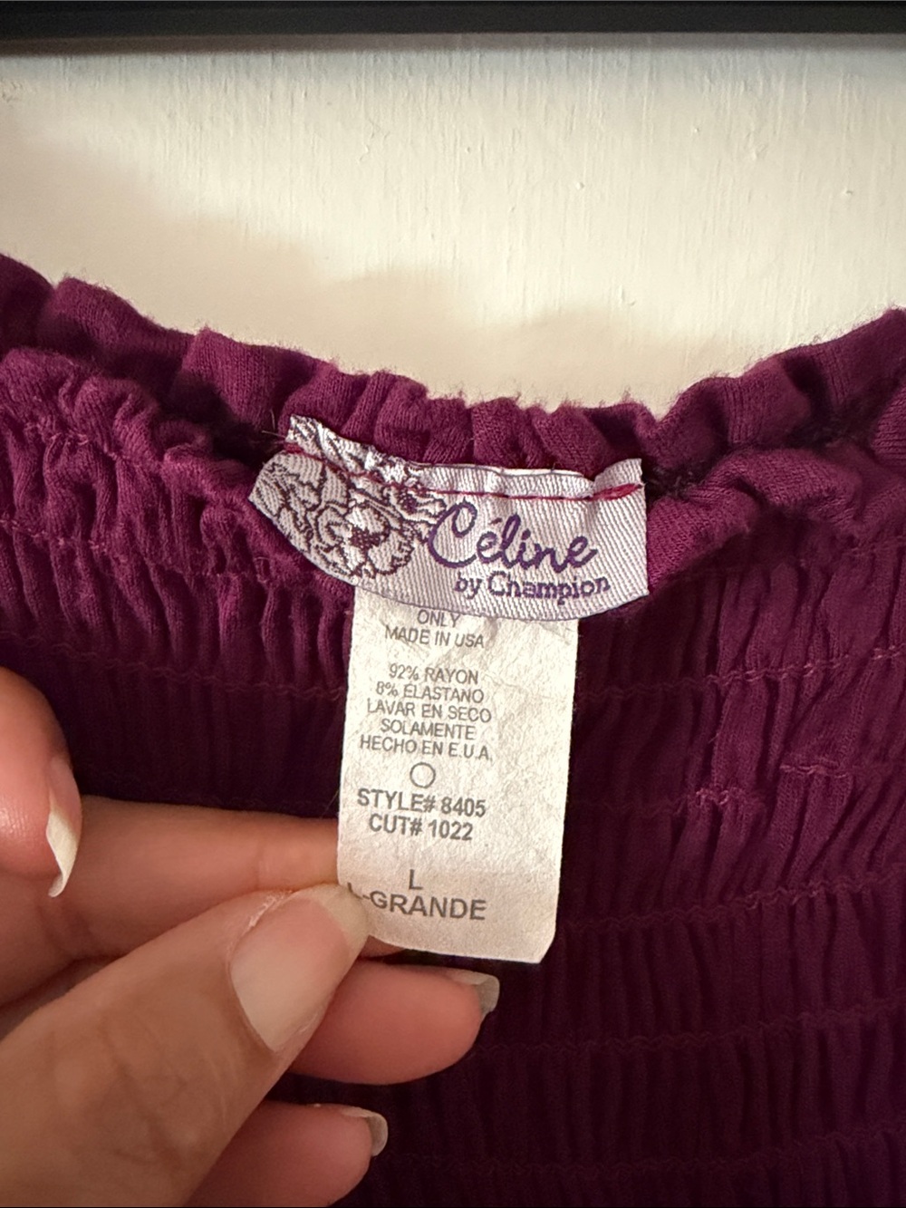 Strapless Smocked Maxi Dress in Deep Plum with Floral Print - Picture 2 of 4